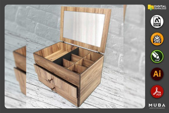 Caja De Recuerdos Organizador De Joyas Creativo Digital